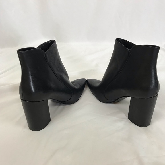 Nine West pointed block heel ankle booties leather - Picture 6 of 10
